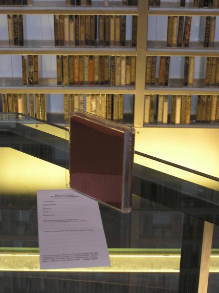 Earth book on the altar with form